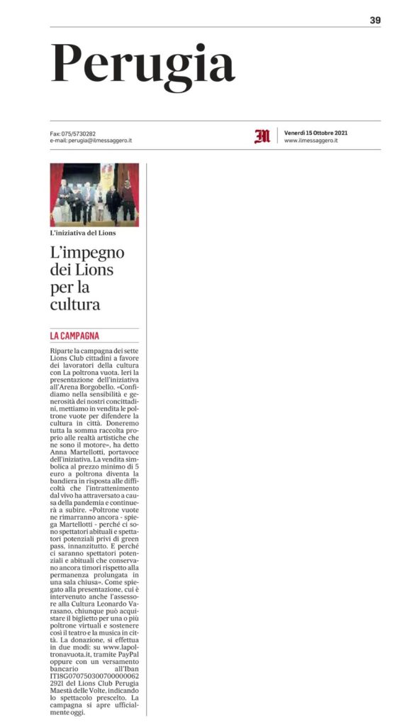 Lapoltronavuota, Il Messaggero