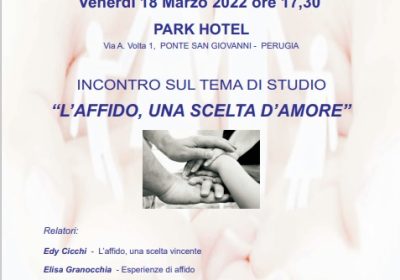 Incontro sul tema di studio nazionale “L’affido una scelta d’amore”